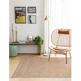 Carpet Studio Oriental Teppich Beige, Boho Teppich 160x230 cm, Faltbar Teppich Wohnzimmer, Waschbar, Orientalischer Kurzflor Teppich Schlafzimmer