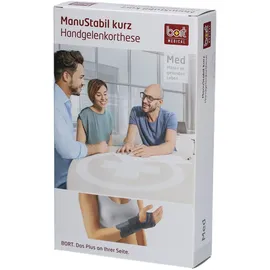 Bort ManuStabil kurz Handgelenkbandage 1 St Schwarz S