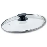 Fackelmann Pfannenglasdeckel 28cm – Hitzebeständig, Bakelit Griff, Shadow Black – Universal Pfannendeckel ideal für jeden Haushalt