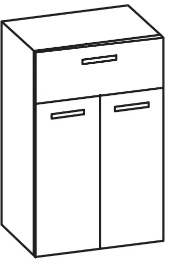 Artiqua 400 Midischrank, Riviera Eiche quer NB, 400-MTL-2-60-7180-438 400-MTL-2-60-7180-438