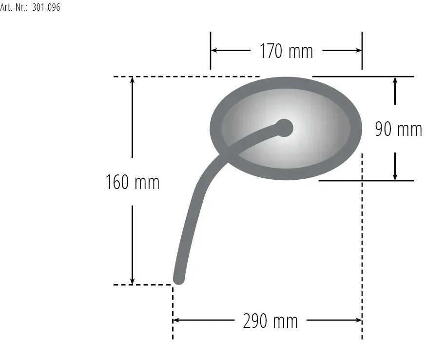 SHIN YO Spiegel RAVENNA für YAMAHA, schwarz