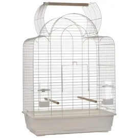 beeztees Vogelkäfig Big Sonia Open, 54x34x74 cm, weiß, mit 2 Türen für Vögel