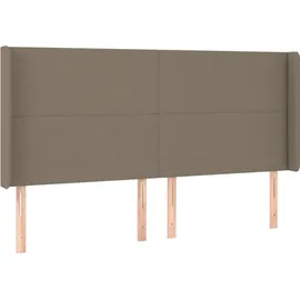 vidaXL Boxspringbett mit Matratze & LED Taupe 180x200 cm Stoff