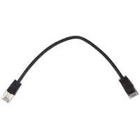 Wantec Extra dünnes Patchkabel CAT.7 Kabel, CAT.6 Stecker SSTP geschirmt, Länge 0.2 m, schwarz