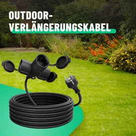 greate. 3fach Verlängerungskabel Outdoor 10m - 2er Pack