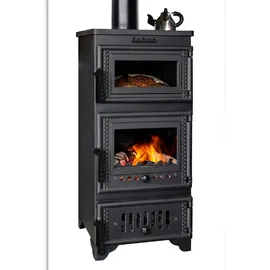 ECOfoxx Modell S103 Stahl Schwarz/Abdeckplatte Gusseisen