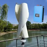 2000W Vertical Axis Maglev Wind Turbine 220V, Darrieus & Savonius 1.5M Blades, Complete 2KW Wind Generator Kit With 2000W Grid-Tie Inverter (120, Volt)