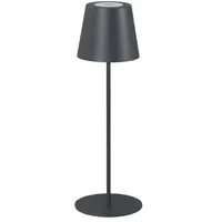 Briloner Tischlampe kabellos Touch, dimmbar in Stufen, höhenverstellbar, Nachttischlampe, Leselampe, LED lampe, Campinglampe, Tischleuchte, Akku Lampe, Outdoor Lampe, 36x10,5 cm, Anthrazit