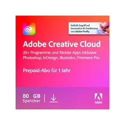 Adobe Creative Cloud Alle Apps 1 Gerät - 1 Jahr [ Studenten & Lehre ]