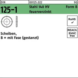 F. REYHER Nchfg. GmbH & Co. KG Unterlegscheibe DIN 125-1 B 31 x 56 x 4 Stahl feuerverzinkt 100 Stück