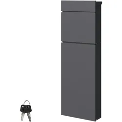 ML-Design Standbriefkasten Briefkasten Postkasten Postbox Stahl Anthrazit 39,5x14,1x115 cm
