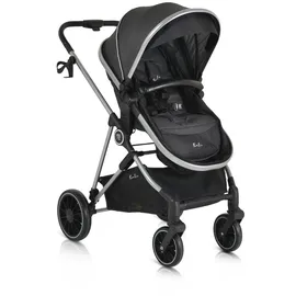 Moni Kombikinderwagen 2 in 1 Kali 22 kg umbaubar, Korb, Getränkehalter, Tasche schwarz