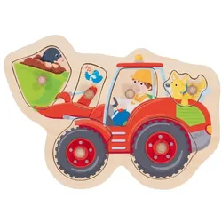 Goki Steckpuzzle Schaufelbagger