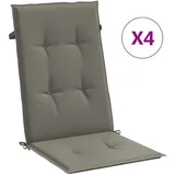 vidaXL Hochlehner Auflage 120 x 50 x 4 cm melange dunkelgrau 4 St.
