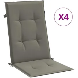 vidaXL Hochlehner Auflage 120 x 50 x 4 cm melange dunkelgrau 4 St.