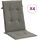 vidaXL Hochlehner Auflage 120 x 50 x 4 cm melange dunkelgrau 4 St.