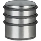 Relaxdays Türstopper schwer, Türfeststeller mit Gummiringen, Türpuffer aus Edelstahl & Gummi, HBT: 75x68x68