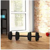 SPORTNOW Hantel-Set mit rutschfesten Griffen, für Männer und Frauen, (Freihantelset, Hantel & Kurzhanteln Set), mit verstellbarem Gewicht, Schwarz+Grün grün|schwarz