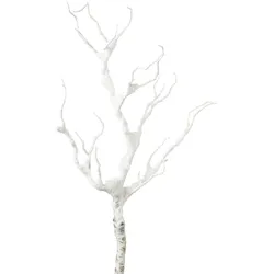 CREATIV green künstliche Pflanze Dekoast mit Schnee, 65 cm, schnee, 3er Set