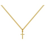 HOPLO Kreuzanhänger Anhänger Kreuz 333 8 kt Gold mit massiver Goldkette 333 - 8 kt Gold, Made in Germany 50 cm