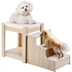 VEVOR Etagenbett Haustiere Fenstersitz Hundetreppe Schlafcouch 120x50x65cm