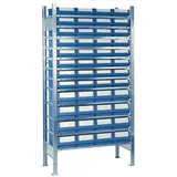 NORDWEST Handel AG Lager Steckregal H2000xB1000xT300mm Anbauregal 12 Stahlböden 32 x 2,16 x 3