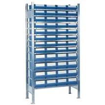 NORDWEST Handel AG Lager Steckregal H2000xB1000xT300mm Anbauregal 12 Stahlböden 32 x 2,16 x 3