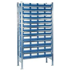 NORDWEST Handel AG Lager Steckregal H2000xB1000xT300mm Anbauregal 12 Stahlböden 32 x 2,16 x 3