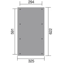 Weka Einzelcarport 609 2,94 x 5,91 m kdi