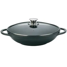 Cheffinger Wok Wokpfanne Woktopf Silikongriffe Induktion 36cm Aluguss Deckel