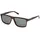 Timberland TB00006 Sonnenbrille Herren, Leichte Casual Sonnenbrille, Rechteckige Linsenform, Inklusive Etui, Polarisierte Grüne Gläser, Dunkles Havana - 58/15/145