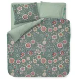 Pip Studio Bettwäsche Viva Las Flores green 135x200+80x80 cm