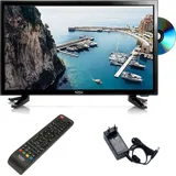 Xoro 21.5" Zoll (55 cm) LCD Fernseher Xoro HTC 2249 mit HDTV Triple Tuner, integrierter Slot-In DVD Player, USB 2.0 Mediaplayer, CI+ Schacht, 12V Anschluss, schwarz