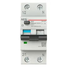 AEG FI/LS-Schutzschalter B20 1-polig+N 0,1A A, DN100B20/A100 1P+N T.A B 20A 100mA 10kA ...