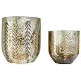 Loberon Windlicht Filorex Glas Silber