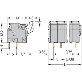 WAGO GmbH &amp; Co. KG Leiterplattenklemme 255-409