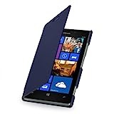 StilGut Leder-Hülle kompatibel mit Nokia Lumia 925, Book Type, Navyblau