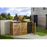 Weka Mülltonnenbox 219 x 92 x 122 cm honigbraun