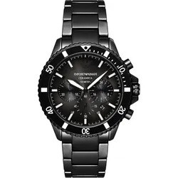 Emporio Armani Chronograph Keramik schwarz Herren 