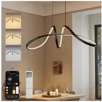 doporro LED Pendelleuchte Hängeleuchte dimmbar Höhenverstellbar 30W 3 Steuerungsmoid Luvina11, LED fest integriert, 3-fach-Steuerung schwarz