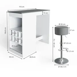 Vicco Bartisch Ross 115 x 50 cm Weiß