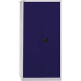 BISLEY Putzmittelschrank Universal E782AAG505 lichtgrau, oxofordblau 91,4 x 40,0 x 195,0 cm, aufgebaut