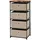 Costway Nachttisch 33,5 x 42 x 84,5 cm 1-tlg. Braun