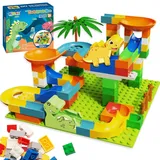 Dinosaurier Building Block, Bausteine Spielzeug, Murmelbahn Bauklötze Dinosaurier Set,Tiere Konstruktionsspielzeug, Geeignet für die Entspannung von Erwachsenen und als dekorative Ausstellung