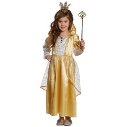 Rubie ́s Kostüm Goldene Märchenkönigin, Knöchellanges Kleid mit Stehkragen – ganz goldig! 116