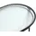 Haku-Möbel Couchtisch oval Schwarz Sicherheitsglas 90 x 42 x 49 cm