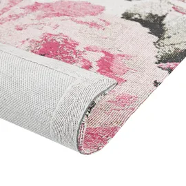 Beliani Ejaz Kurzflorteppich 140 x 200 cm Pink/Rosa