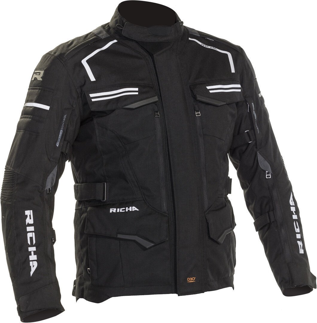 Richa Touareg 2 wasserdichte Motorrad Textiljacke, schwarz, Größe XL für Männer