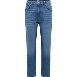 Mom-Jeans MUSTANG "Style Charlotte Tapered", Damen, Gr. 33, Länge 34, blau (842 dunkelblau), Denim/Jeans, 99% Baumwolle, 1% Elasthan, bequem, Jeans