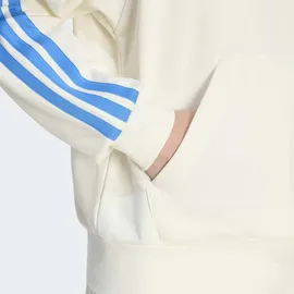 adidas Essentials 3-Streifen Kapuzensweat Herren Weiß XL